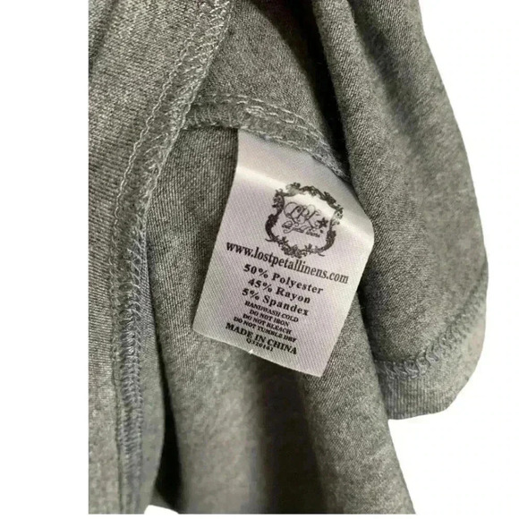 Lost Petal Linen Gray Women's Tank Size Small Patchwork Cross Swing Top - Picture 7 of 9